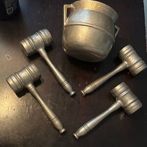 Vintage Wilton Armetal Crab Mallets Hammer Stamped RWP USA